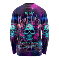Karma Fairy Skull Galaxy Long Sleeve Shirt - Wonder Print Shop