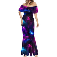 Karma Fairy Skull Galaxy Mermaid Dress - Wonder Print Shop