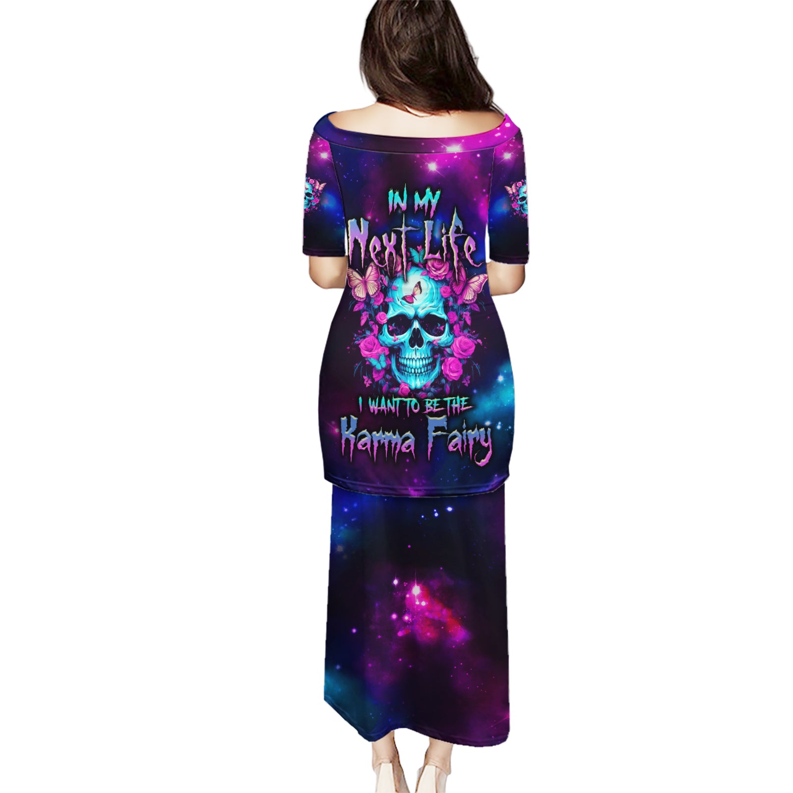 Karma Fairy Skull Galaxy Puletasi - Wonder Print Shop