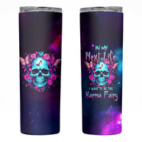 Karma Fairy Skull Galaxy Skinny Tumbler - Wonder Print Shop