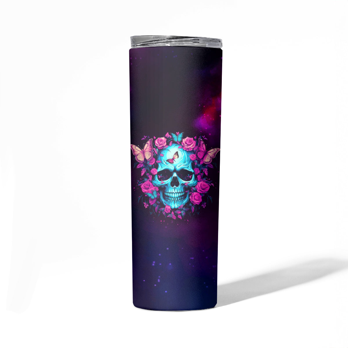 Karma Fairy Skull Galaxy Skinny Tumbler - Wonder Print Shop