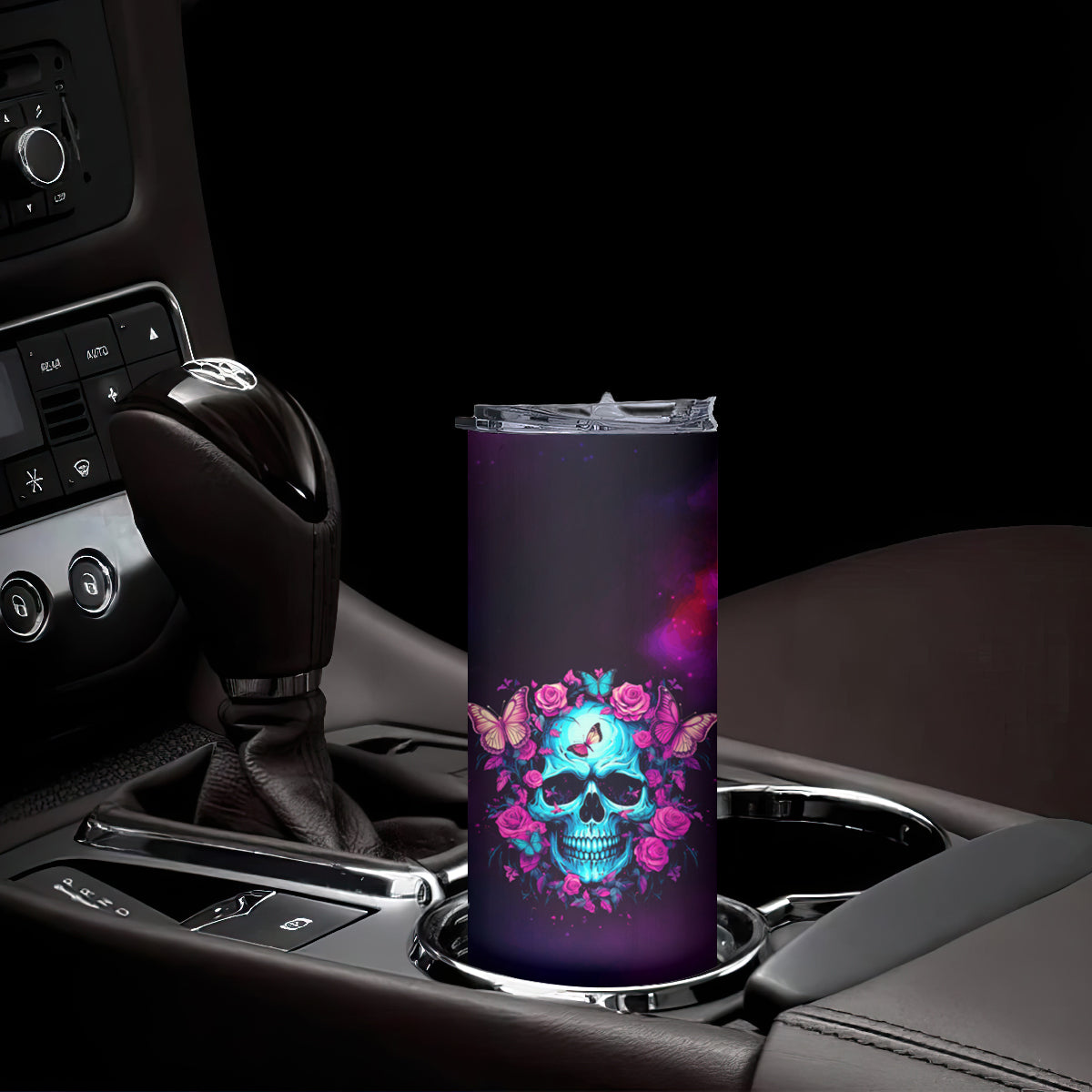 Karma Fairy Skull Galaxy Skinny Tumbler - Wonder Print Shop