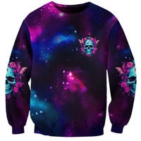 Karma Fairy Skull Galaxy Sweatshirt - Wonder Print Shop