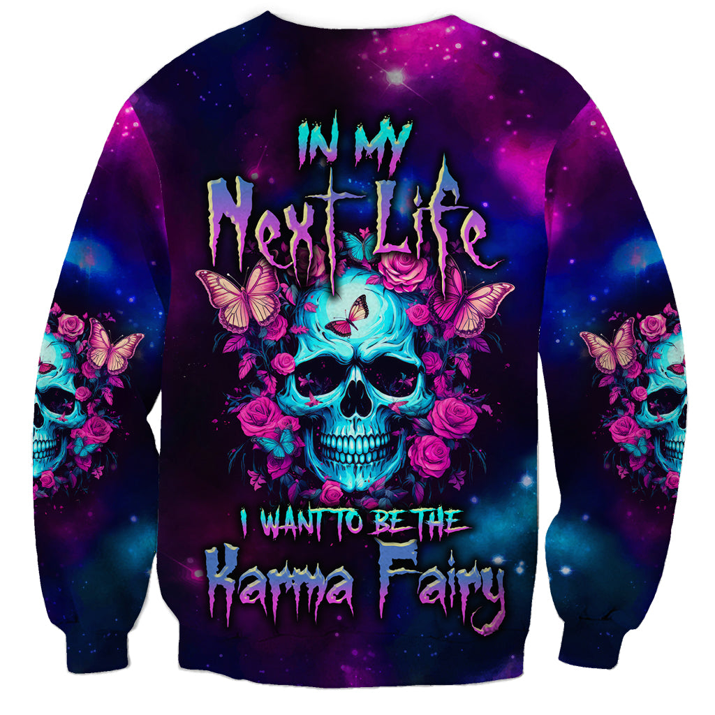 Karma Fairy Skull Galaxy Sweatshirt - Wonder Print Shop