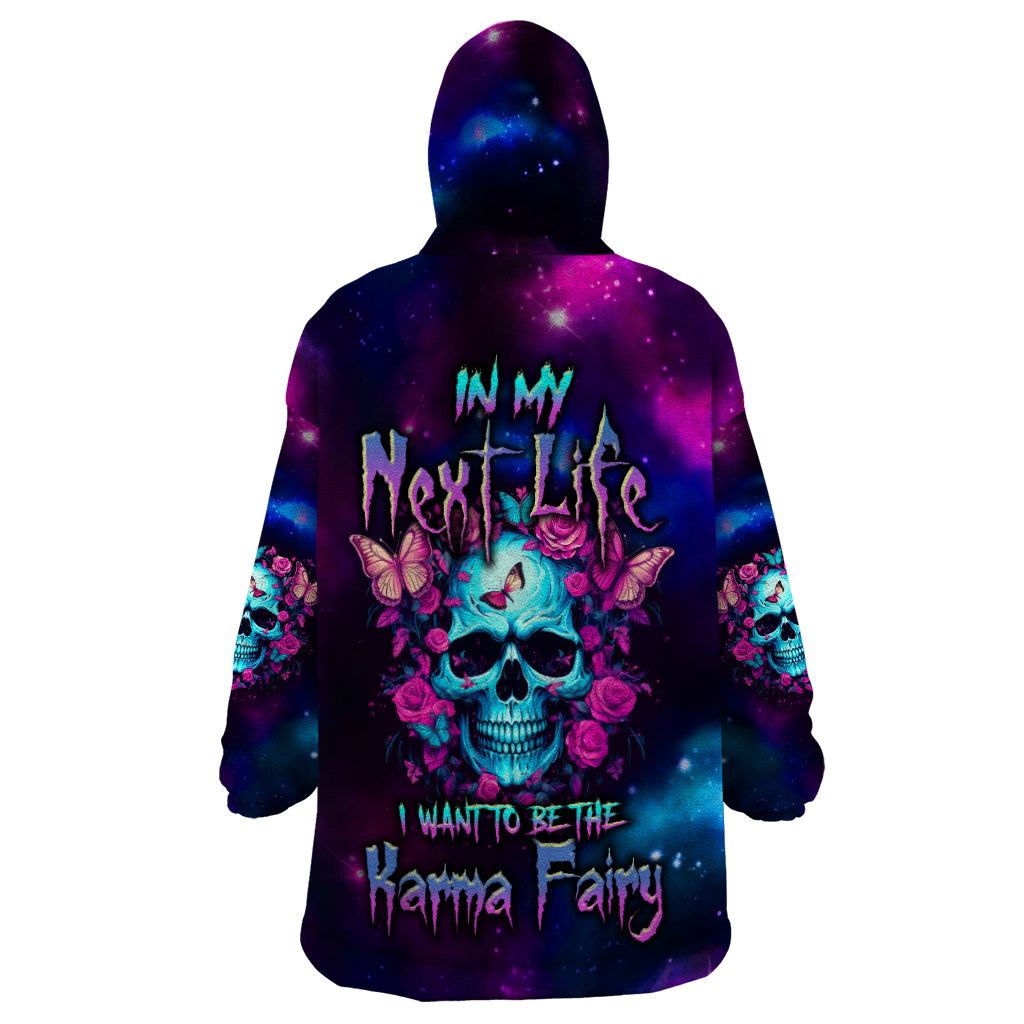 Karma Fairy Skull Galaxy Wearable Blanket Hoodie - Wonder Print Shop