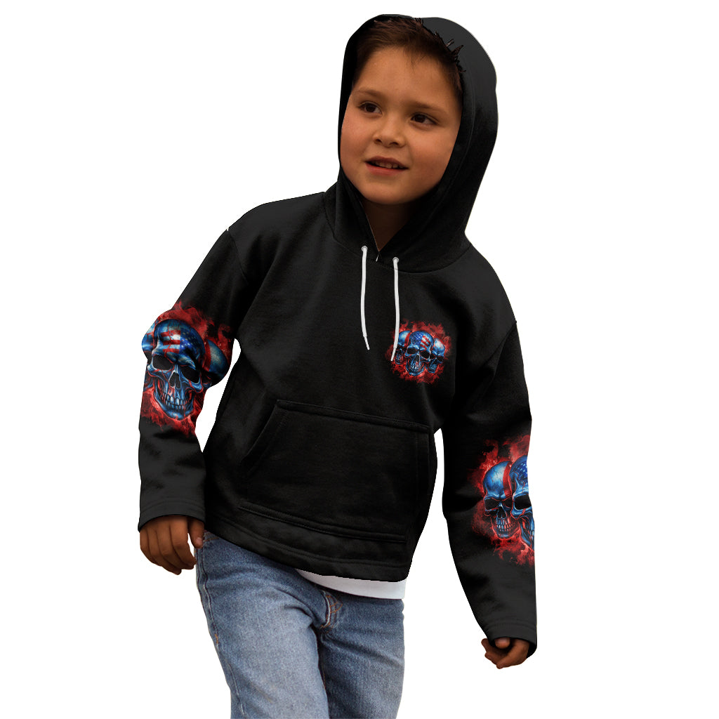 I'm Never Alone My Demons Are With Me 24/7 Kid Hoodie - Wonder Print Shop