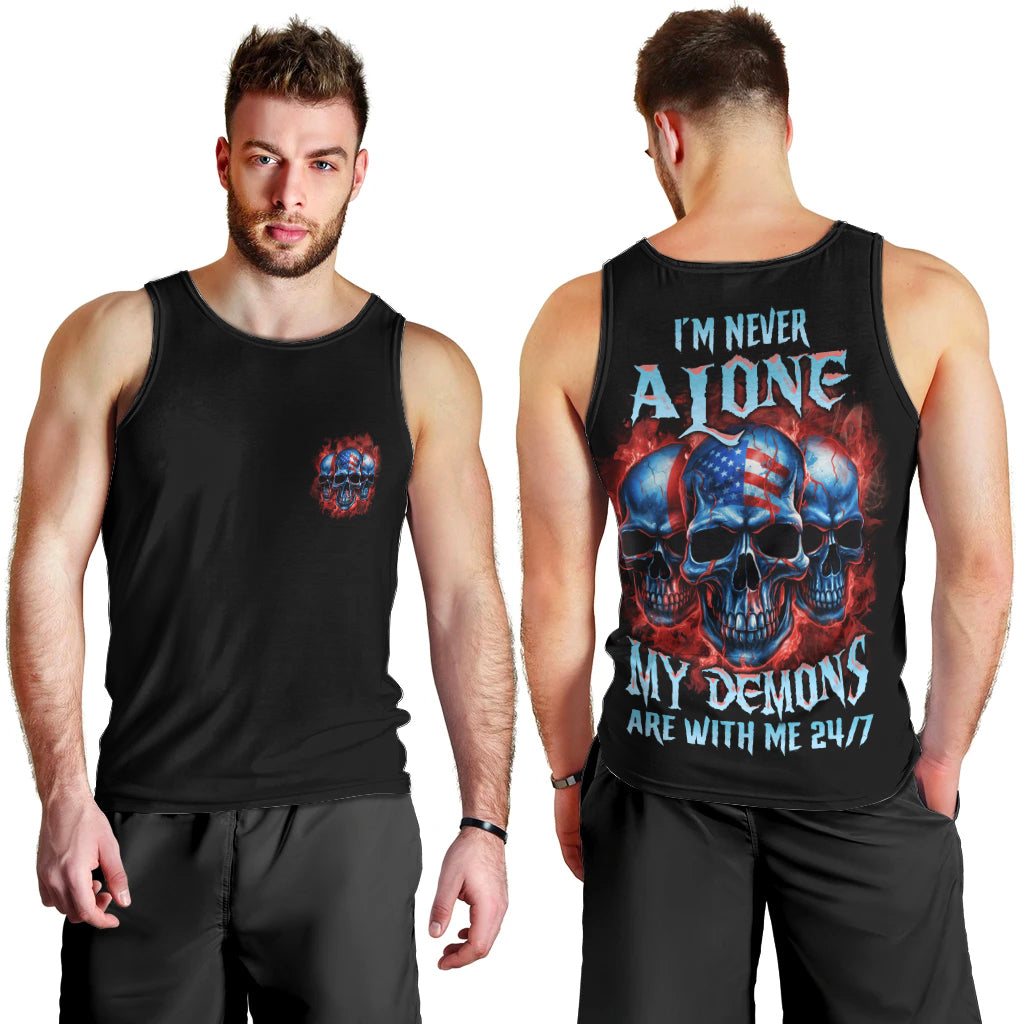 I'm Never Alone My Demons Are With Me 24/7 Men Tank Top - Wonder Print Shop