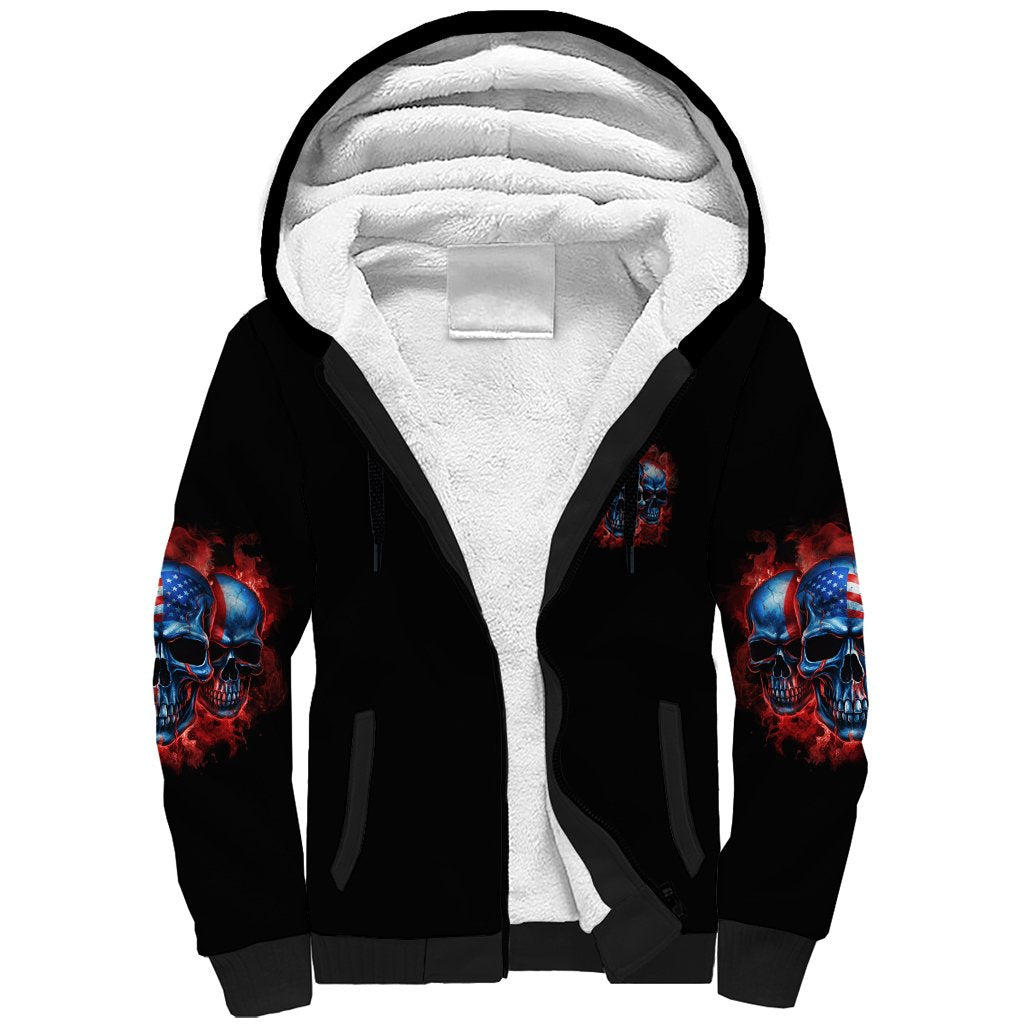 I'm Never Alone My Demons Are With Me 24/7 Sherpa Hoodie - Wonder Print Shop