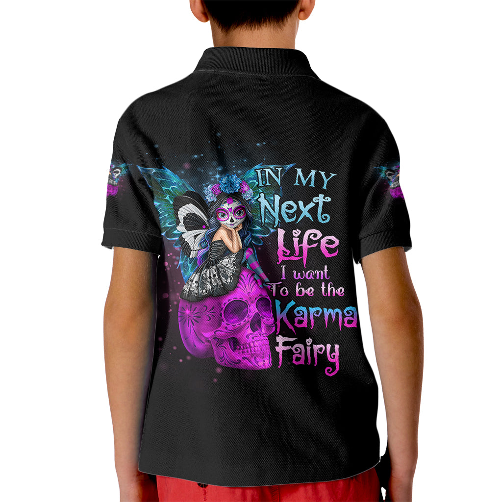 In My Next Life - I Want To Be The Karma Fairy Kid Polo Shirt - Wonder Print Shop