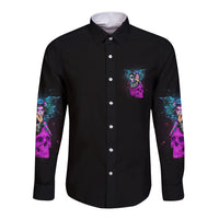 In My Next Life - I Want To Be The Karma Fairy Long Sleeve Button Shirt - Wonder Print Shop