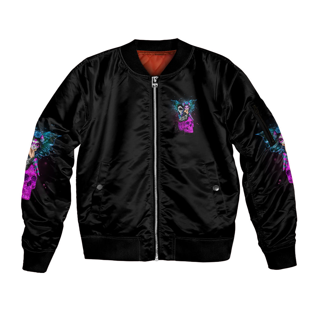 In My Next Life - I Want To Be The Karma Fairy Sleeve Zip Bomber Jacket - Wonder Print Shop