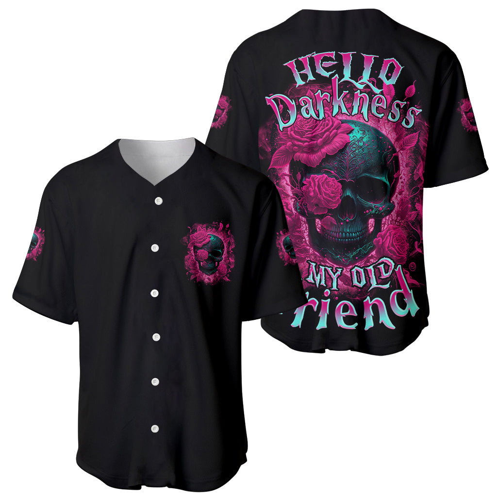 Hello Darkness My Old Friend Baseball Jersey - Wonder Print Shop