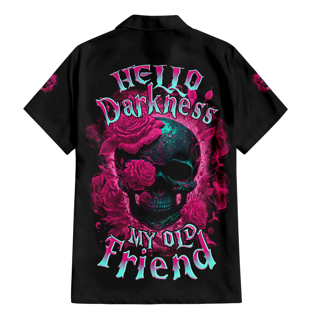 Hello Darkness My Old Friend Family Matching Mermaid Dress and Hawaiian Shirt - Wonder Print Shop