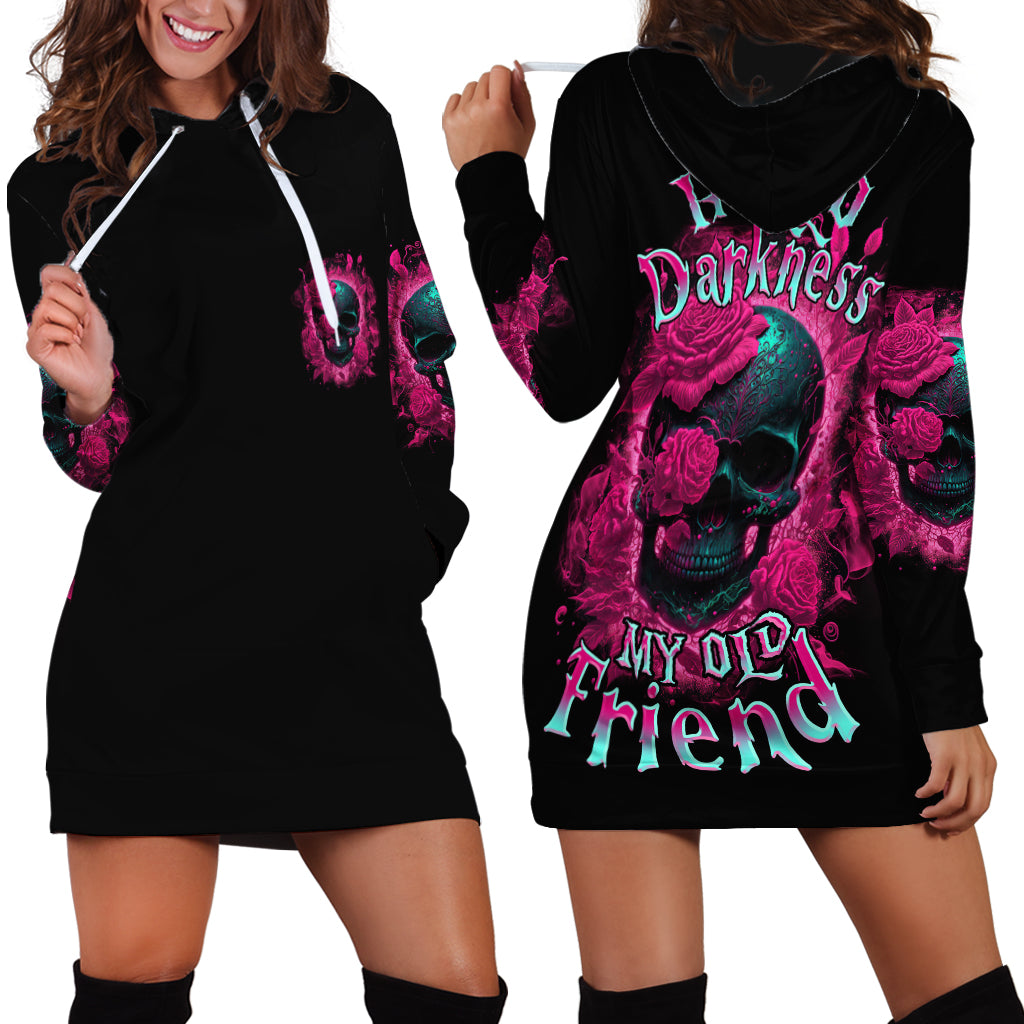 Hello Darkness My Old Friend Hoodie Dress - Wonder Print Shop