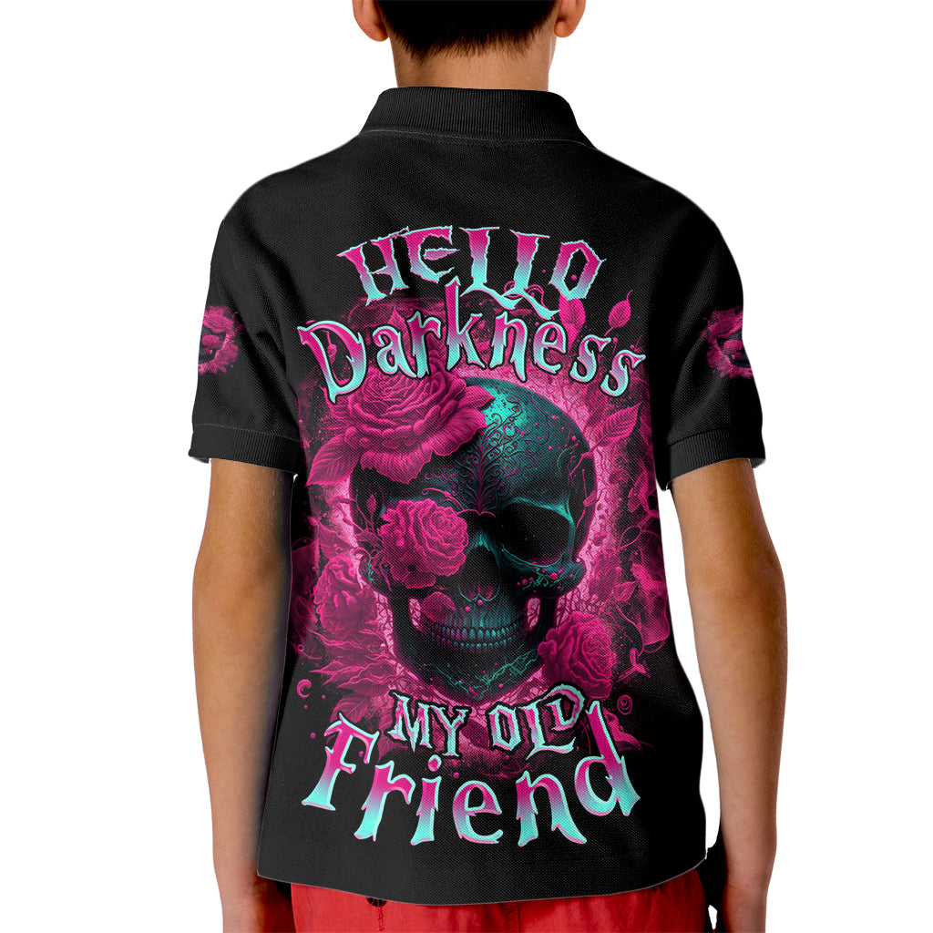Hello Darkness My Old Friend Kid Polo Shirt - Wonder Print Shop