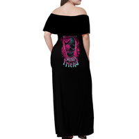 Hello Darkness My Old Friend Off Shoulder Maxi Dress - Wonder Print Shop