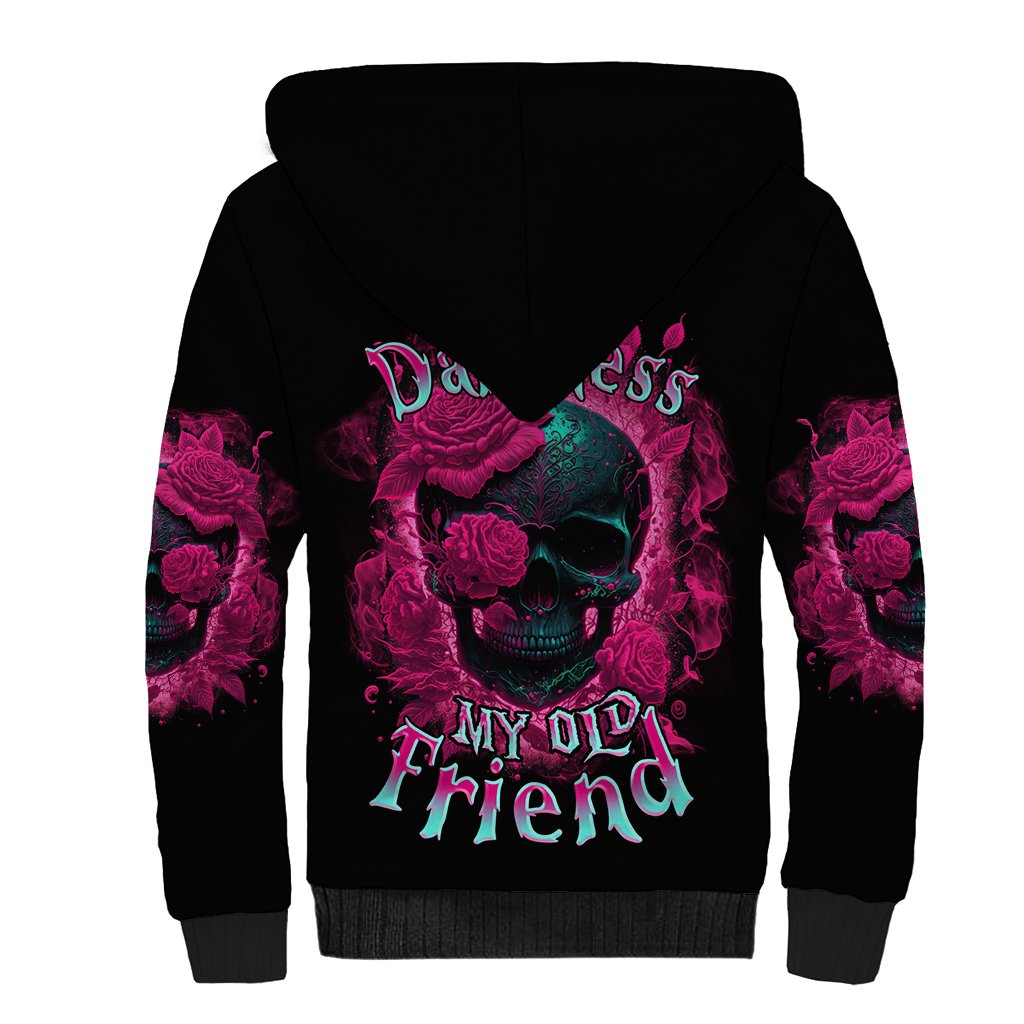 Hello Darkness My Old Friend Sherpa Hoodie - Wonder Print Shop