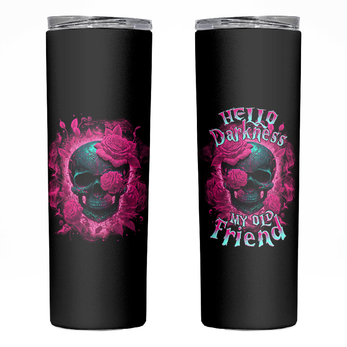 Hello Darkness My Old Friend Skinny Tumbler - Wonder Print Shop