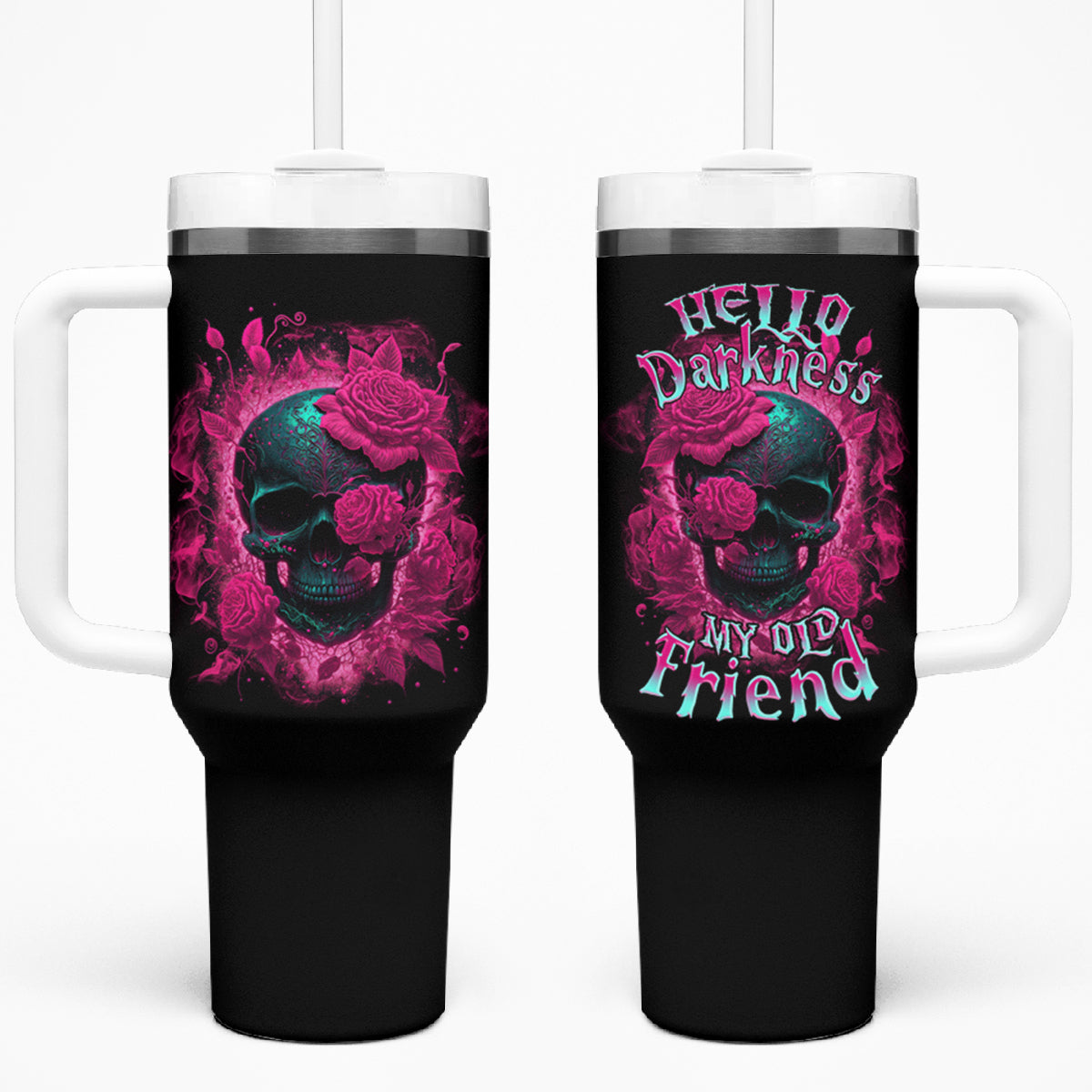 Hello Darkness My Old Friend Tumbler With Handle - Wonder Print Shop