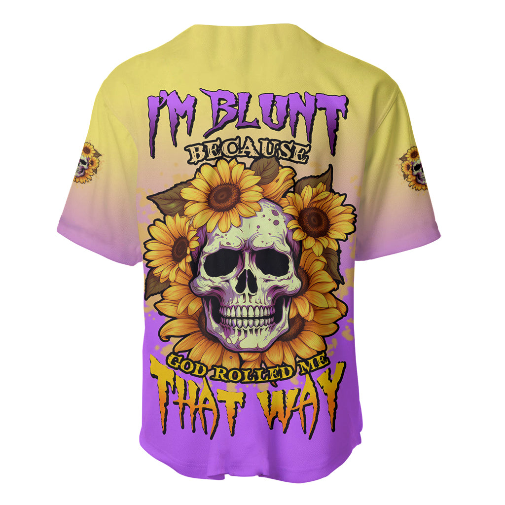 I'm Blunt Because God Rolled Me Sunflower Baseball Jersey - Wonder Print Shop