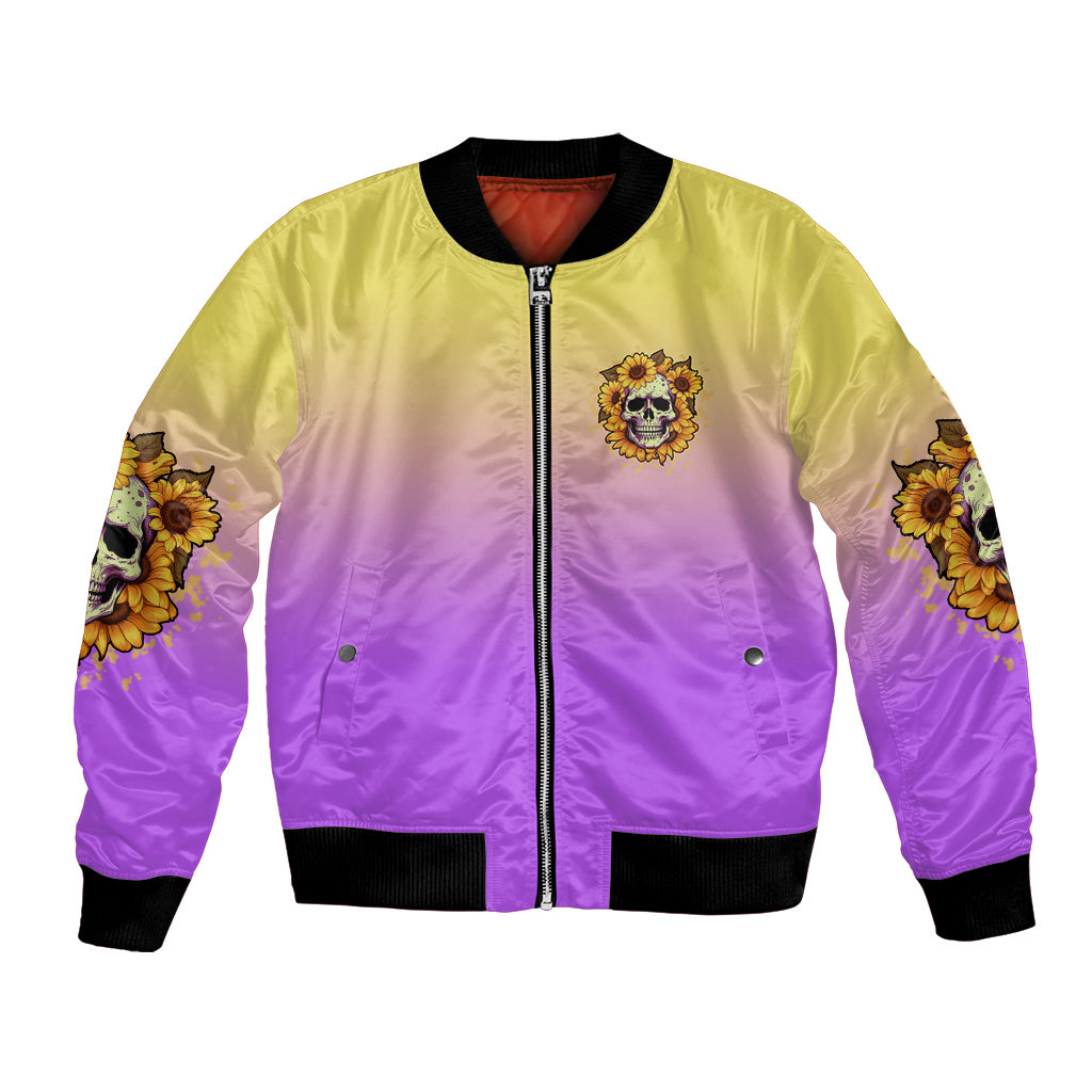 I'm Blunt Because God Rolled Me Sunflower Bomber Jacket - Wonder Print Shop