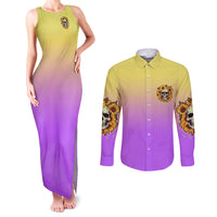 I'm Blunt Because God Rolled Me Sunflower Couples Matching Tank Maxi Dress and Long Sleeve Button Shirt - Wonder Print Shop