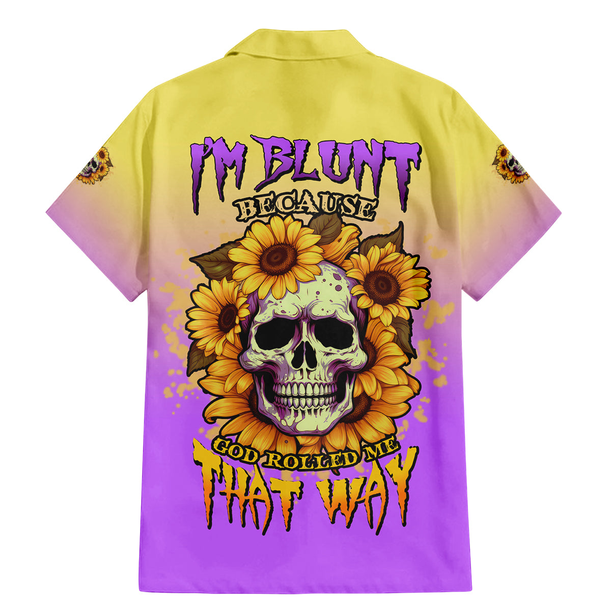 I'm Blunt Because God Rolled Me Sunflower Family Matching Mermaid Dress and Hawaiian Shirt - Wonder Print Shop