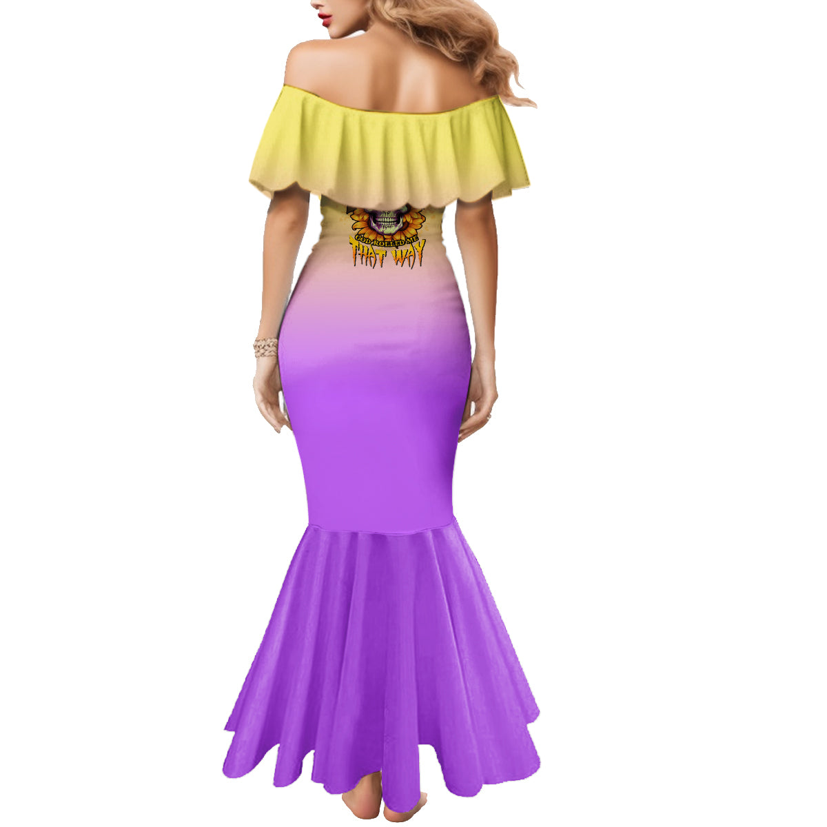 I'm Blunt Because God Rolled Me Sunflower Family Matching Mermaid Dress and Hawaiian Shirt - Wonder Print Shop