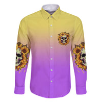 I'm Blunt Because God Rolled Me Sunflower Family Matching Off Shoulder Long Sleeve Dress and Hawaiian Shirt - Wonder Print Shop