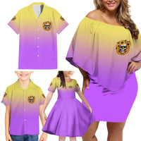 I'm Blunt Because God Rolled Me Sunflower Family Matching Off Shoulder Short Dress and Hawaiian Shirt - Wonder Print Shop