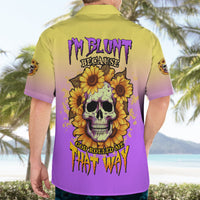 I'm Blunt Because God Rolled Me Sunflower Hawaiian Shirt - Wonder Print Shop