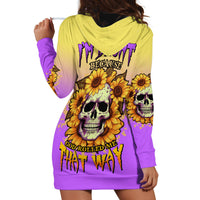 I'm Blunt Because God Rolled Me Sunflower Hoodie Dress - Wonder Print Shop
