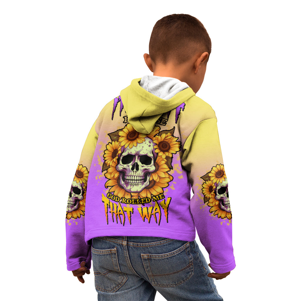 I'm Blunt Because God Rolled Me Sunflower Kid Hoodie - Wonder Print Shop