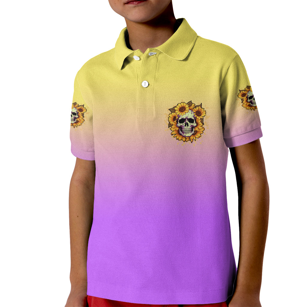 I'm Blunt Because God Rolled Me Sunflower Kid Polo Shirt - Wonder Print Shop