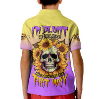 I'm Blunt Because God Rolled Me Sunflower Kid Polo Shirt - Wonder Print Shop