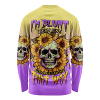 I'm Blunt Because God Rolled Me Sunflower Long Sleeve Shirt - Wonder Print Shop