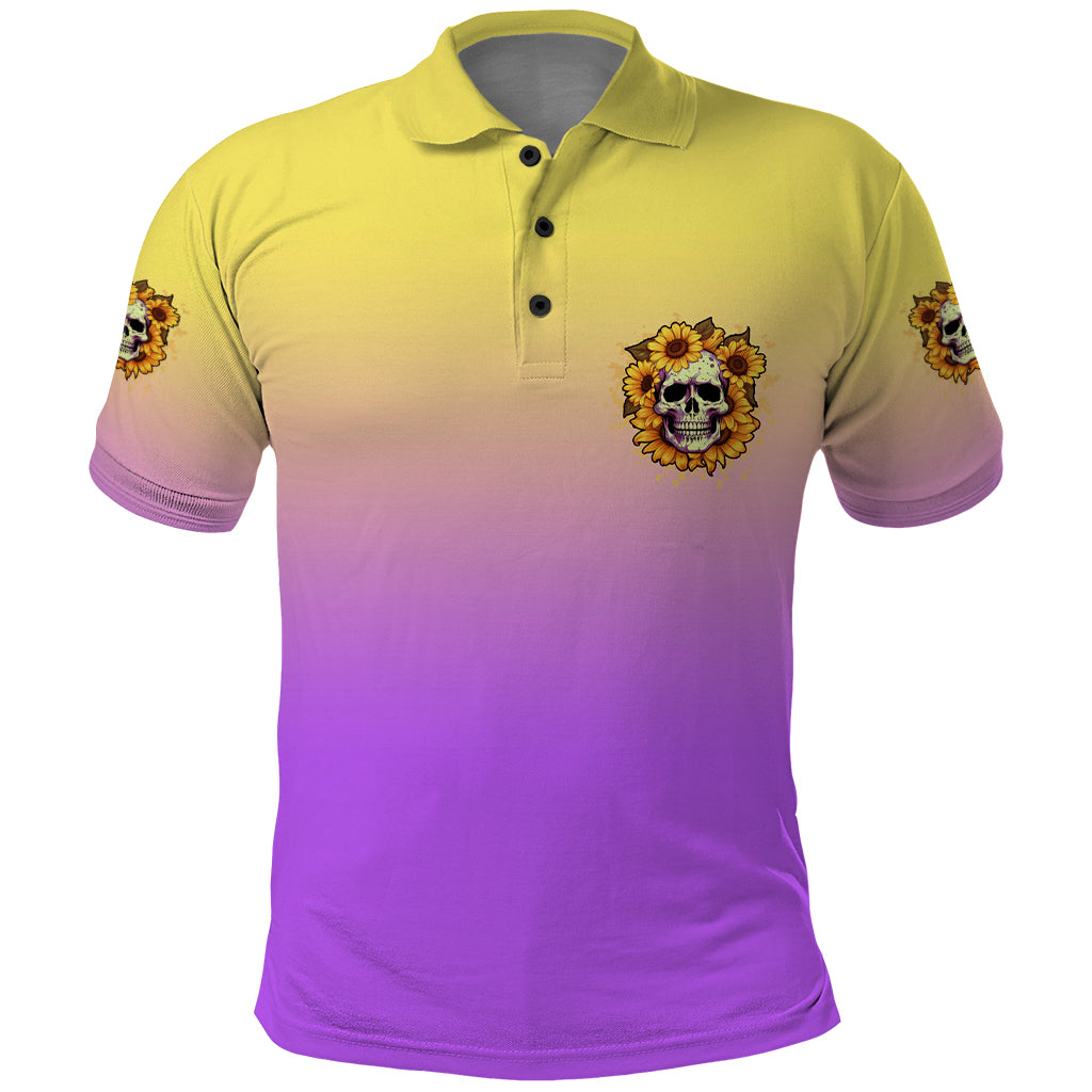 I'm Blunt Because God Rolled Me Sunflower Polo Shirt - Wonder Print Shop