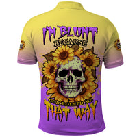 I'm Blunt Because God Rolled Me Sunflower Polo Shirt - Wonder Print Shop