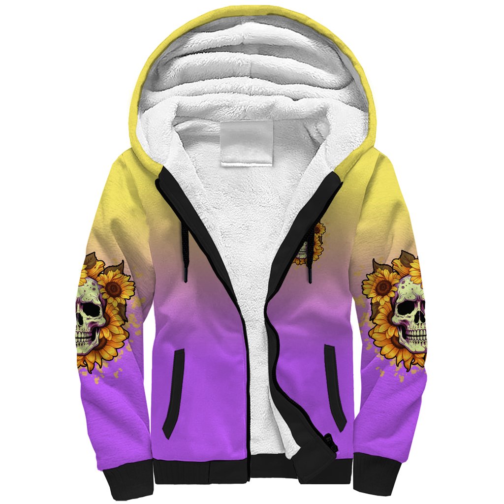I'm Blunt Because God Rolled Me Sunflower Sherpa Hoodie - Wonder Print Shop
