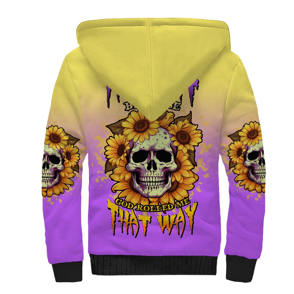 I'm Blunt Because God Rolled Me Sunflower Sherpa Hoodie - Wonder Print Shop