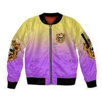 I'm Blunt Because God Rolled Me Sunflower Sleeve Zip Bomber Jacket - Wonder Print Shop