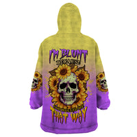 I'm Blunt Because God Rolled Me Sunflower Wearable Blanket Hoodie - Wonder Print Shop