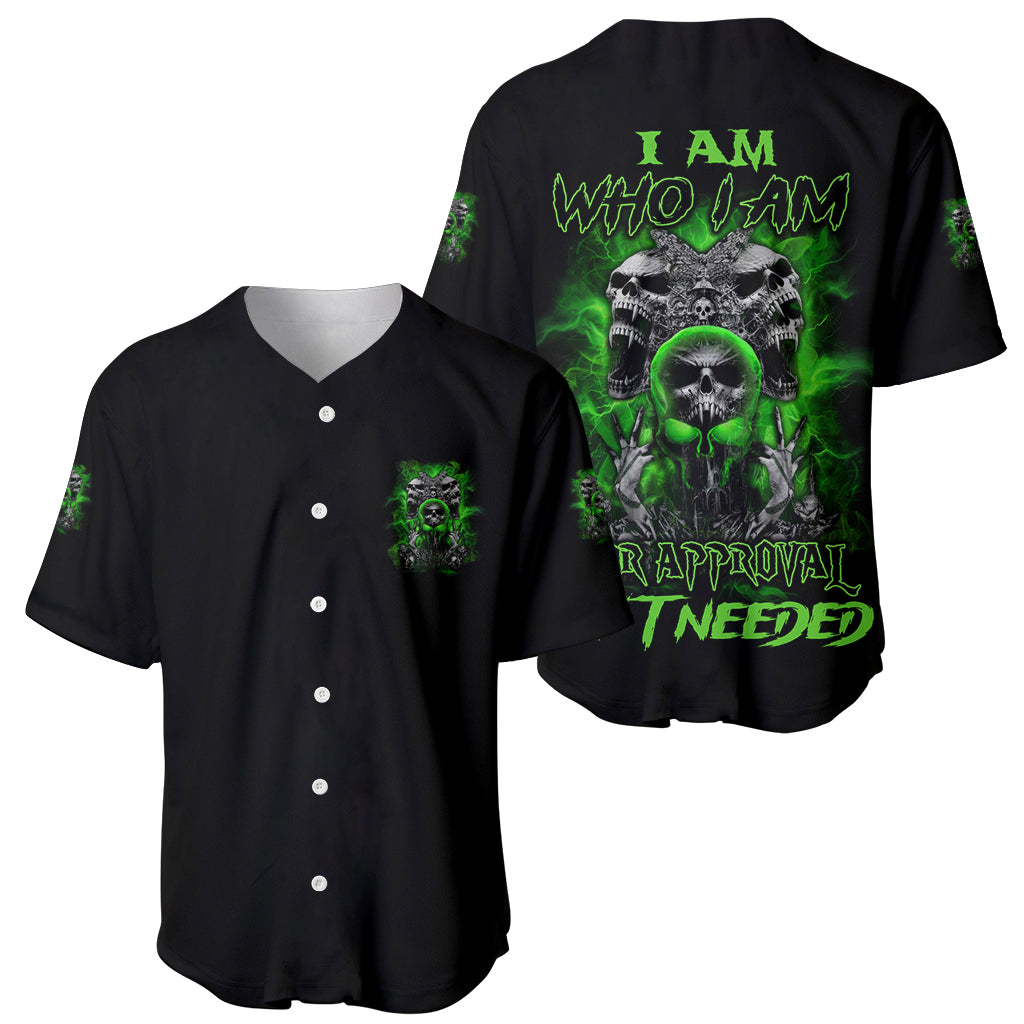 I Am Who I Am Skull Baseball Jersey - Wonder Print Shop