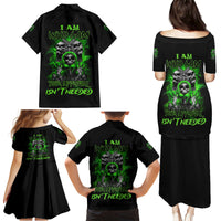 I Am Who I Am Skull Family Matching Puletasi Dress and Hawaiian Shirt - Wonder Print Shop