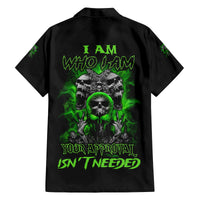 I Am Who I Am Skull Family Matching Summer Maxi Dress and Hawaiian Shirt - Wonder Print Shop