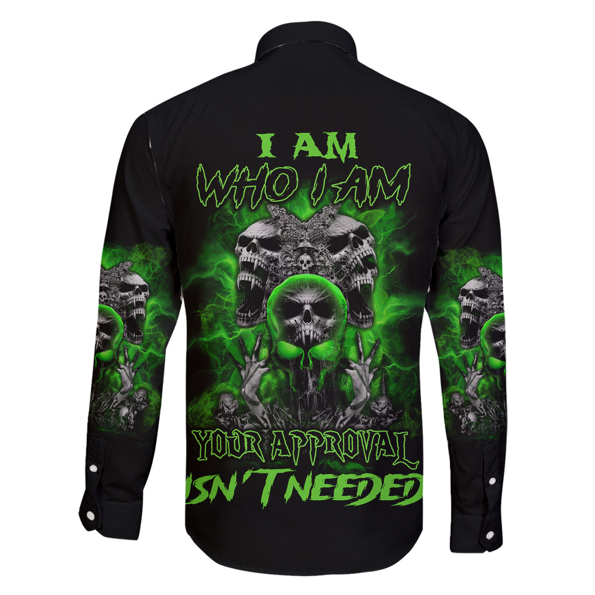 I Am Who I Am Skull Family Matching Summer Maxi Dress and Hawaiian Shirt - Wonder Print Shop