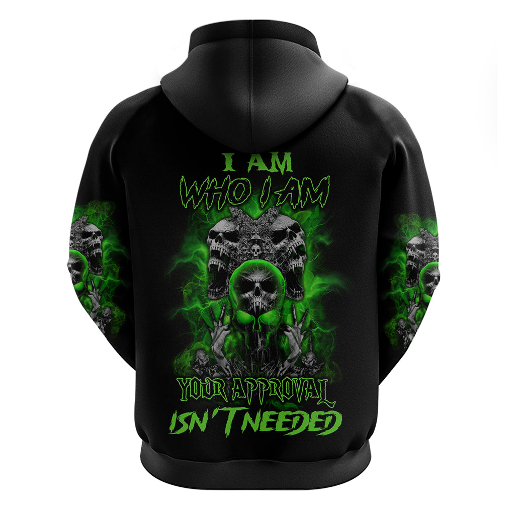 I Am Who I Am Skull Hoodie - Wonder Print Shop