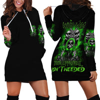 I Am Who I Am Skull Hoodie Dress - Wonder Print Shop