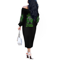 I Am Who I Am Skull Off The Shoulder Long Sleeve Dress - Wonder Print Shop