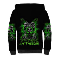 I Am Who I Am Skull Sherpa Hoodie - Wonder Print Shop